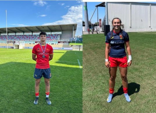 Manuel Almagro y Daniela García brillan con España en el Europeo M18 de Rugby 7s